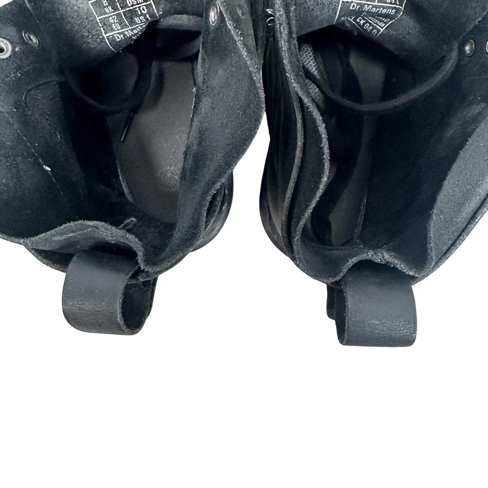 Dr. Martens Pier AW004 Black Leather Combat Boots Mens 9 Womens 10 EU 42